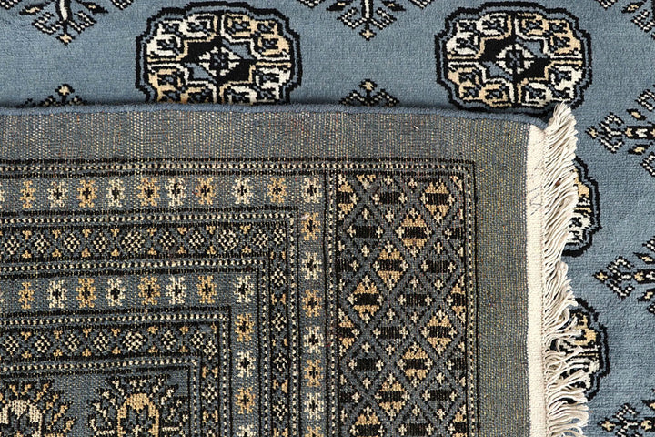 Light Slate Grey Bokhara 9' x 12' 4 - No. 59976 - ALRUG Rug Store