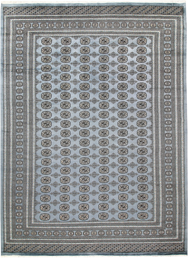 Light Slate Grey Bokhara 9' x 12' 4 - No. 59976 - ALRUG Rug Store