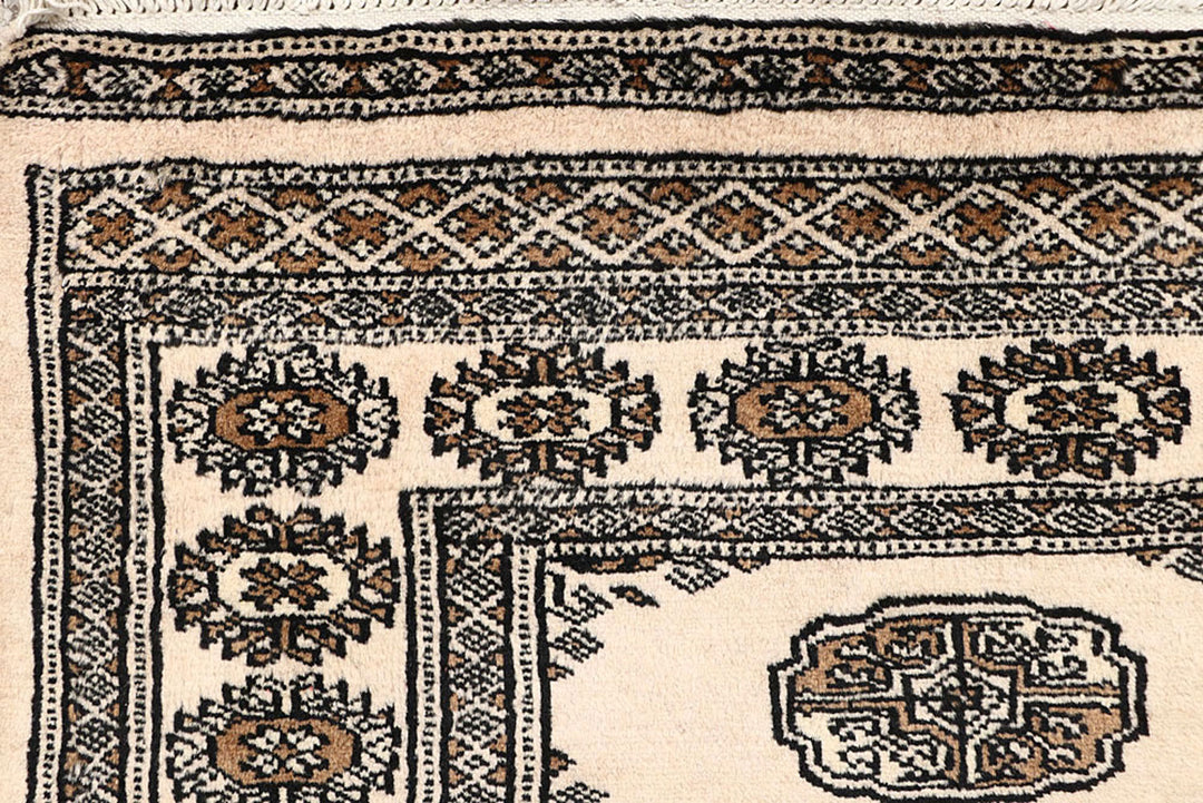 Blanched Almond Bokhara 2'  7" x 14'  4" - No. QA75607