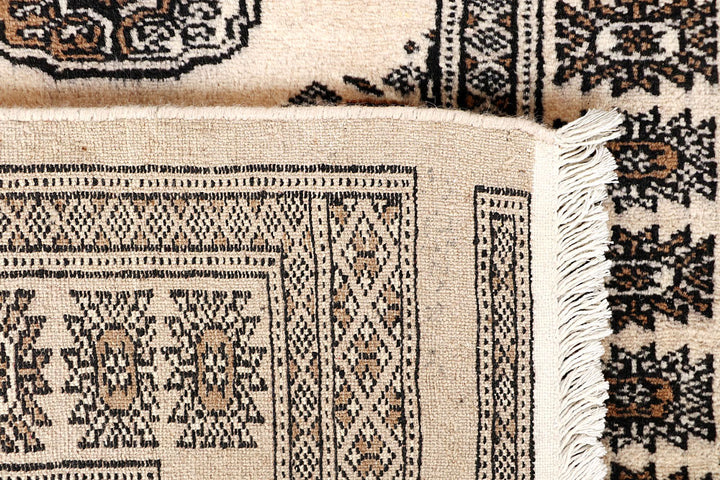 Blanched Almond Bokhara 2' 7 x 14' 3 - No. 59979 - ALRUG Rug Store