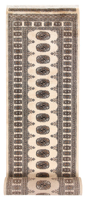 Blanched Almond Bokhara 2' 7 x 14' 3 - No. 59979 - ALRUG Rug Store