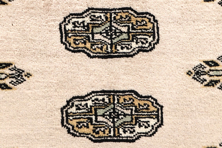 Blanched Almond Bokhara 2' 7 x 13' 3 - No. 59980 - ALRUG Rug Store