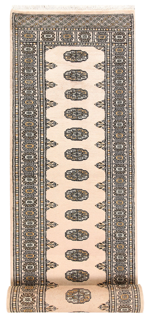 Blanched Almond Bokhara 2' 7 x 13' 3 - No. 59980 - ALRUG Rug Store