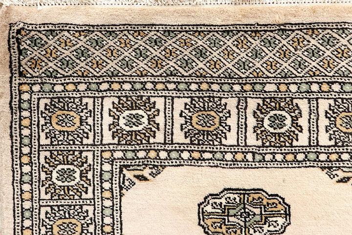 Blanched Almond Bokhara 2' 7 x 14' 3 - No. 59982 - ALRUG Rug Store