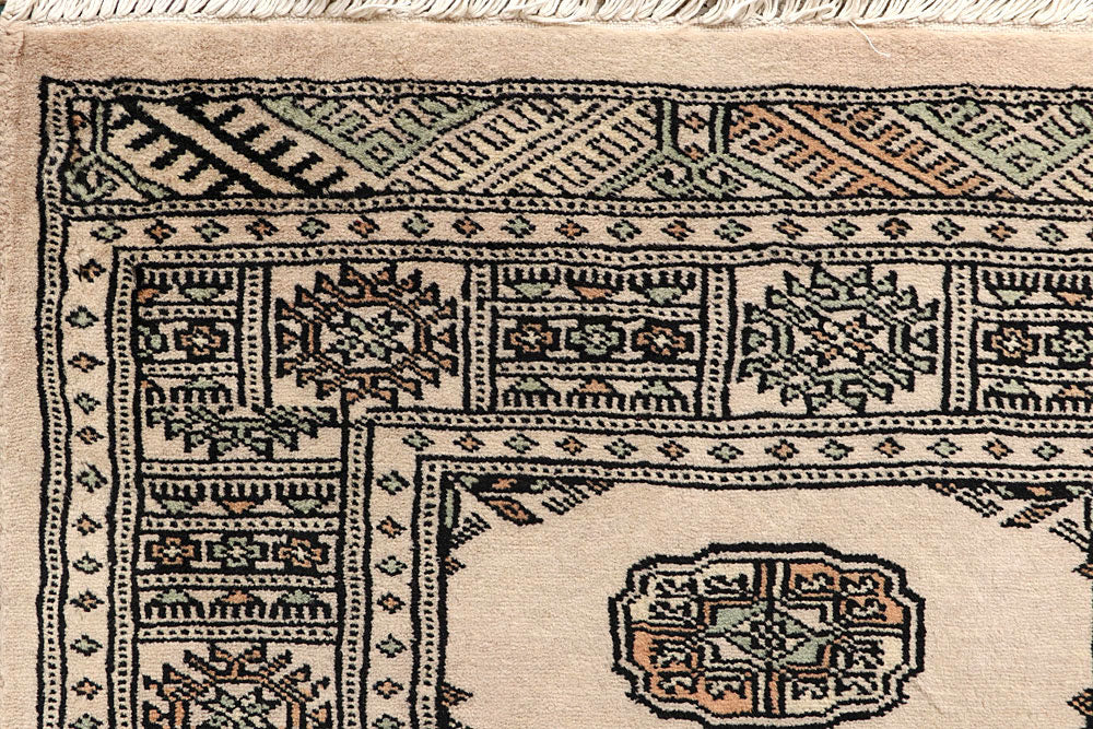 Blanched Almond Bokhara 2' 6 x 13' 7 - No. 59983 - ALRUG Rug Store