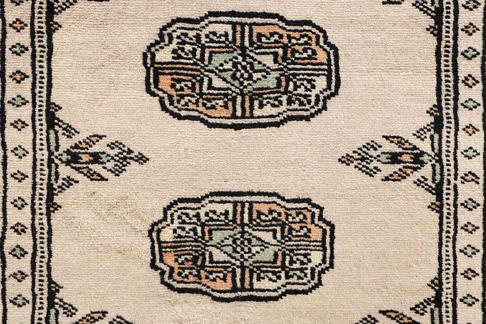 Blanched Almond Bokhara 2' 6 x 13' 7 - No. 59983 - ALRUG Rug Store