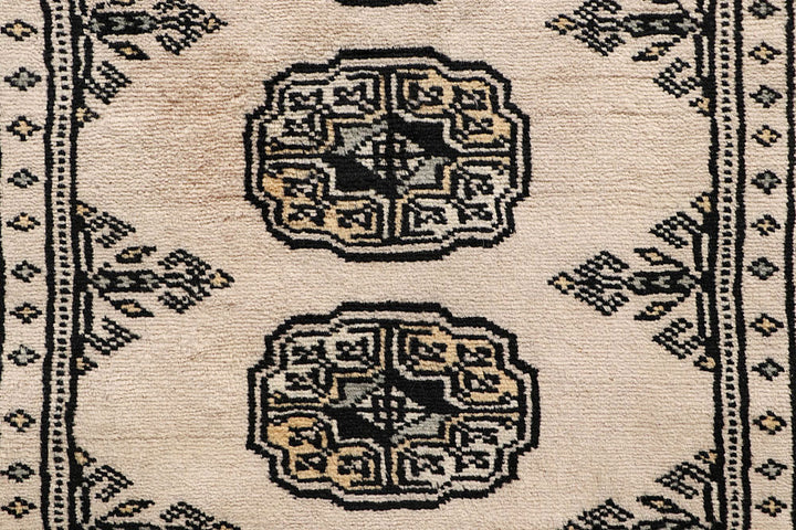 Blanched Almond Bokhara 2' 6 x 14' 1 - No. 59985 - ALRUG Rug Store