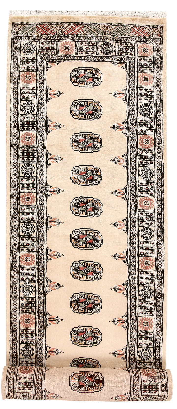 Bisque Bokhara 2' 7 x 12' 10 - No. 59988 - ALRUG Rug Store