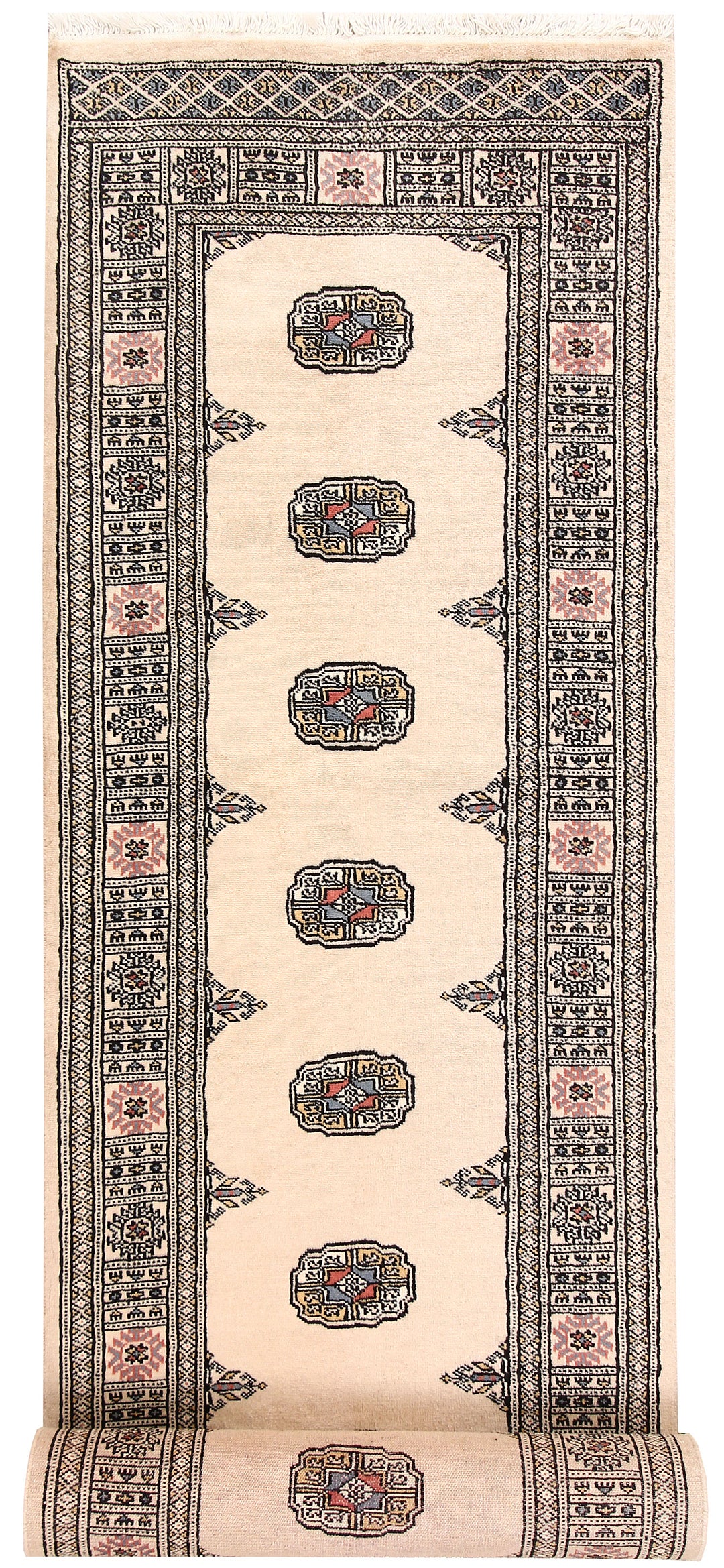 Bisque Bokhara 2' 8 x 12' 6 - No. 59992 - ALRUG Rug Store