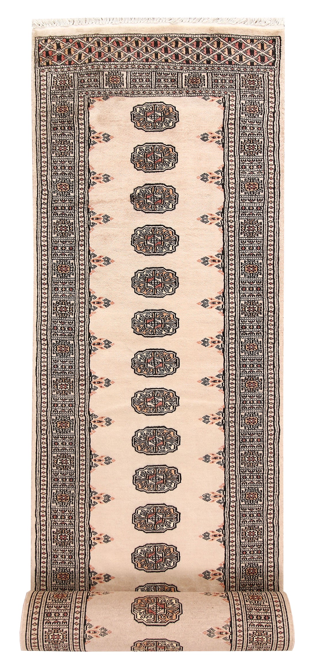Bisque Bokhara 2' 7 x 13' 7 - No. 59994 - ALRUG Rug Store
