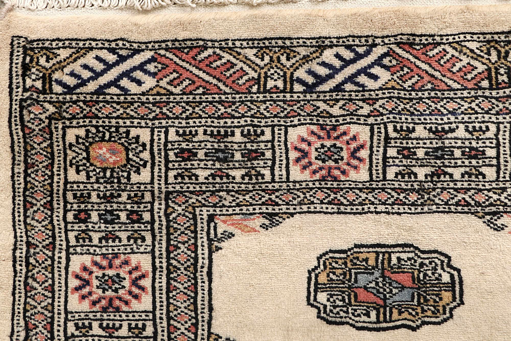 Bisque Bokhara 2' 6 x 12' 9 - No. 59997 - ALRUG Rug Store
