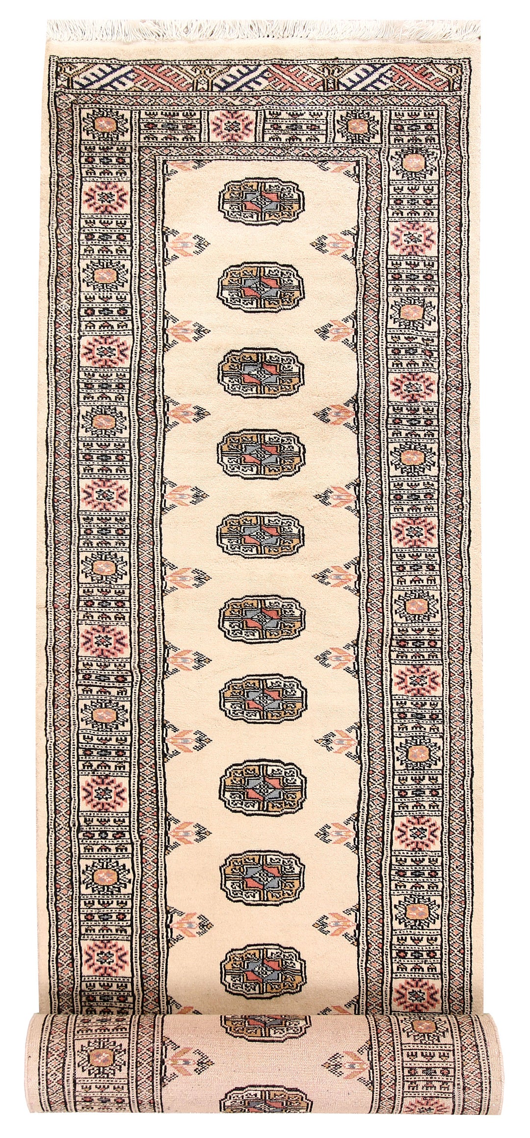 Bisque Bokhara 2' 6 x 12' 9 - No. 59997 - ALRUG Rug Store