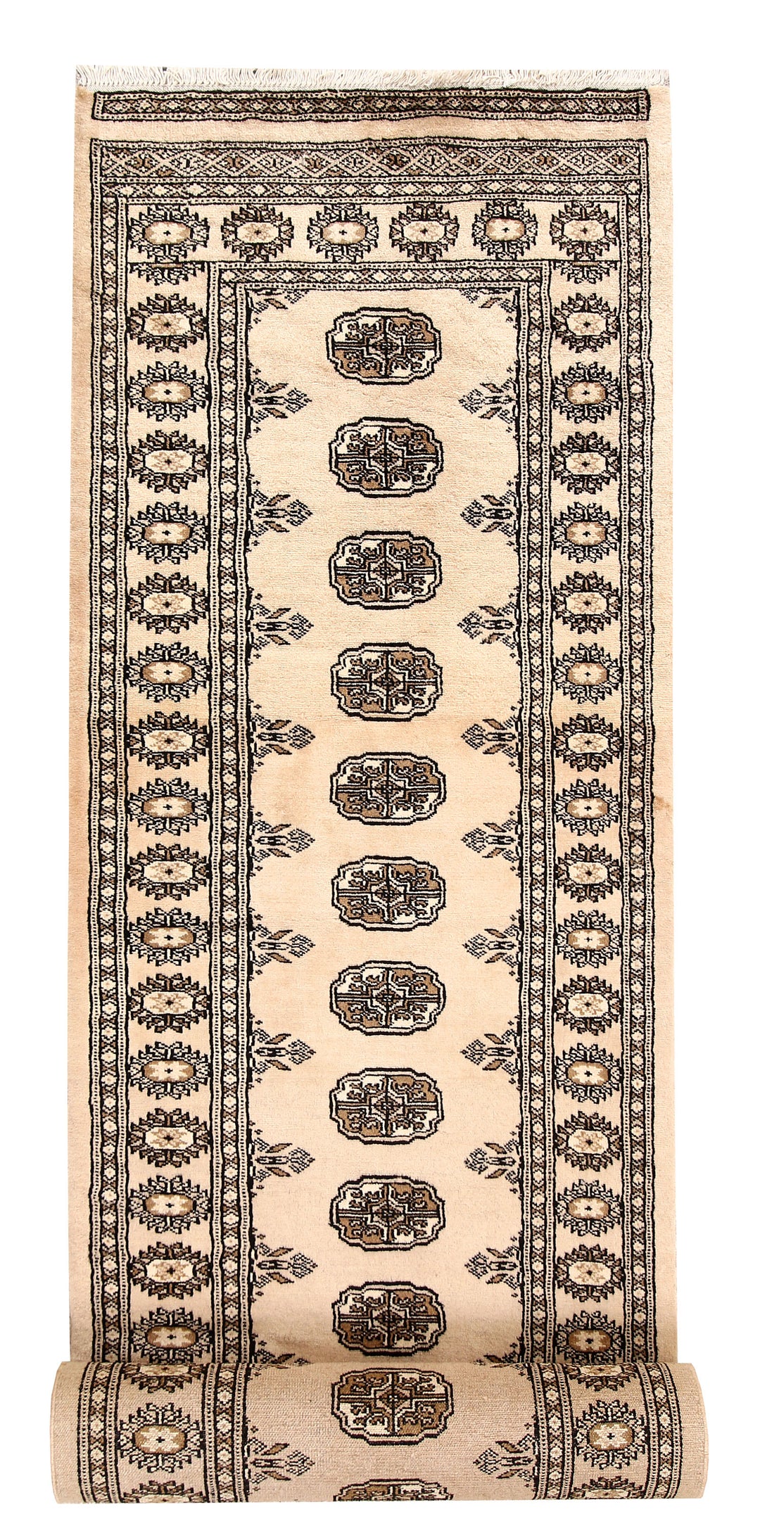 Bisque Bokhara 2' 7 x 14' 2 - No. 60000 - ALRUG Rug Store