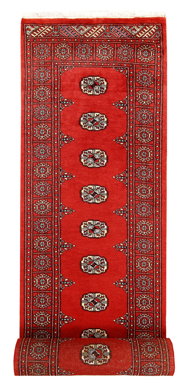 Tomato Bokhara 2' 6 x 14' 5 - No. 60018 - ALRUG Rug Store