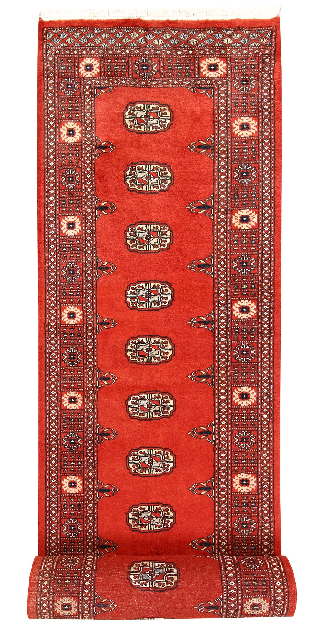 Tomato Bokhara 2' 7 x 14' 3 - No. 60028 - ALRUG Rug Store