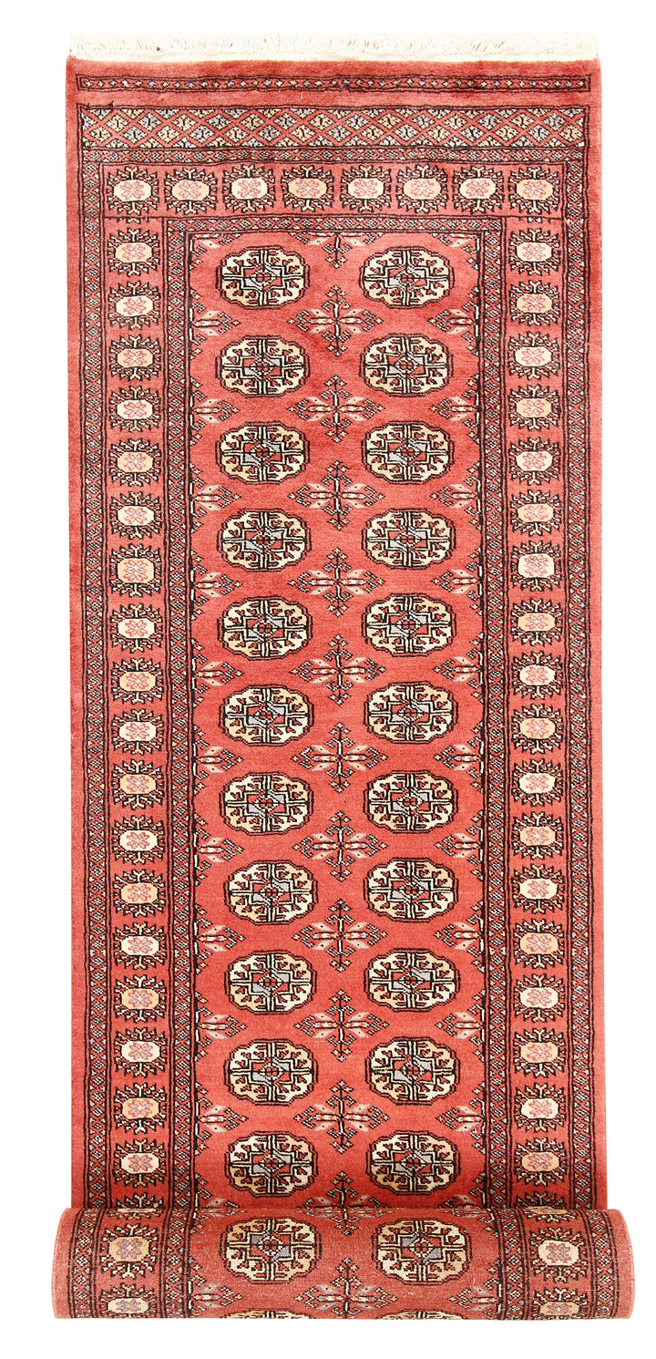 Salmon Bokhara 2' 7 x 12' 8 - No. 60031 - ALRUG Rug Store