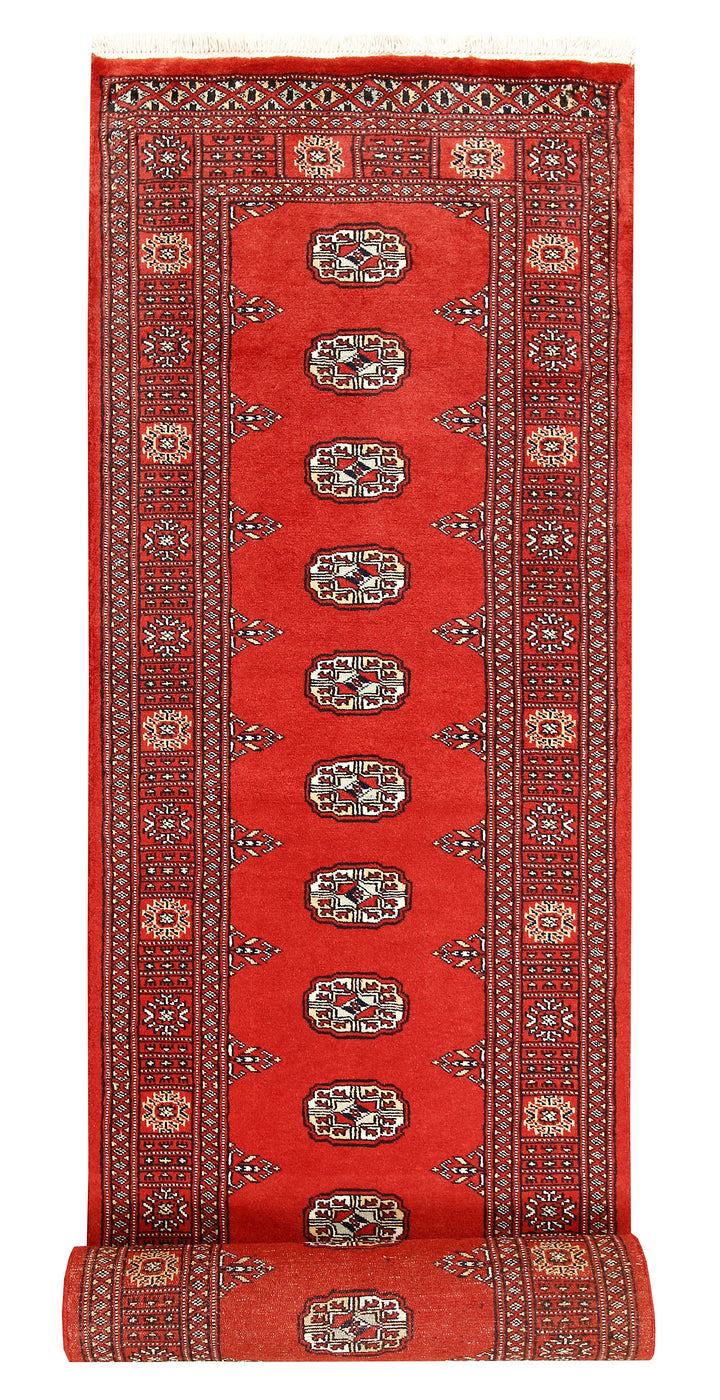 Tomato Bokhara 2' 7 x 14' 4 - No. 60034 - ALRUG Rug Store