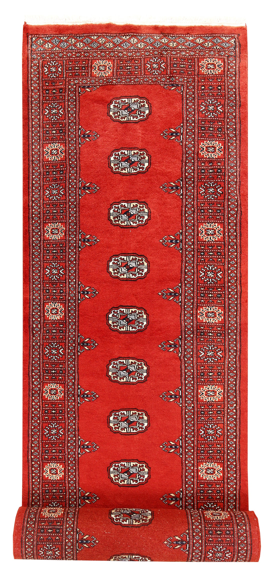 Orange Red Bokhara 2' 7 x 14' - No. 60037 - ALRUG Rug Store
