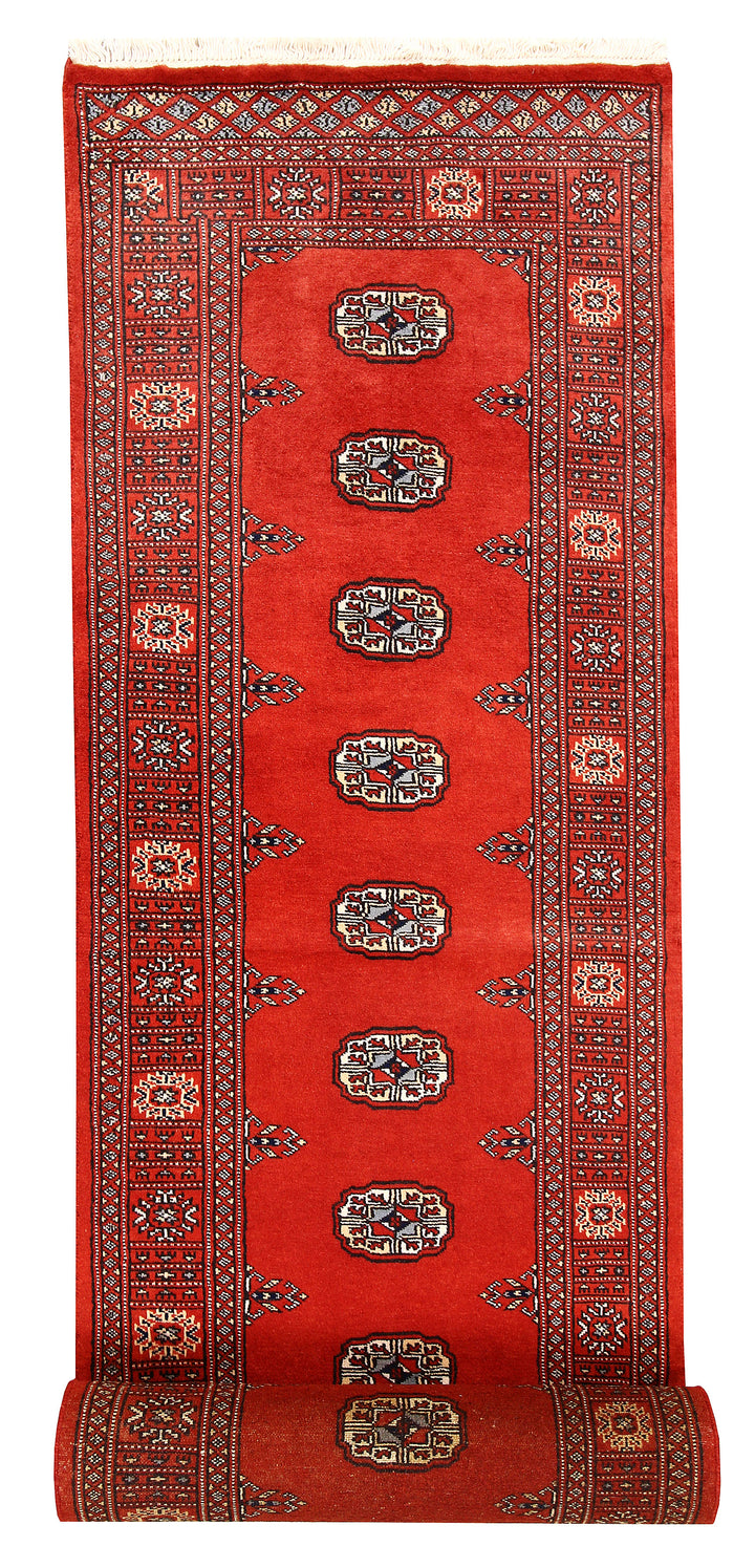 Orange Red Bokhara 2' 7 x 14' 3 - No. 60040 - ALRUG Rug Store