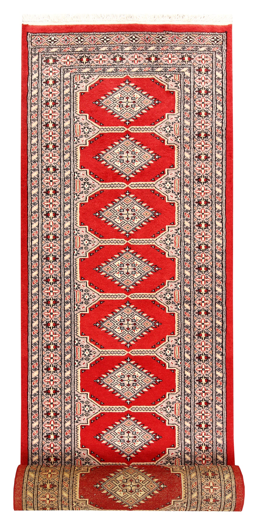 Red Bokhara 2' 7 x 13' 1 - No. 60045 - ALRUG Rug Store
