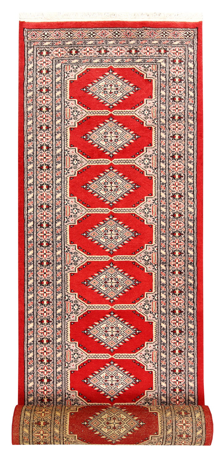 Red Bokhara 2' 7 x 13' 1 - No. 60045 - ALRUG Rug Store