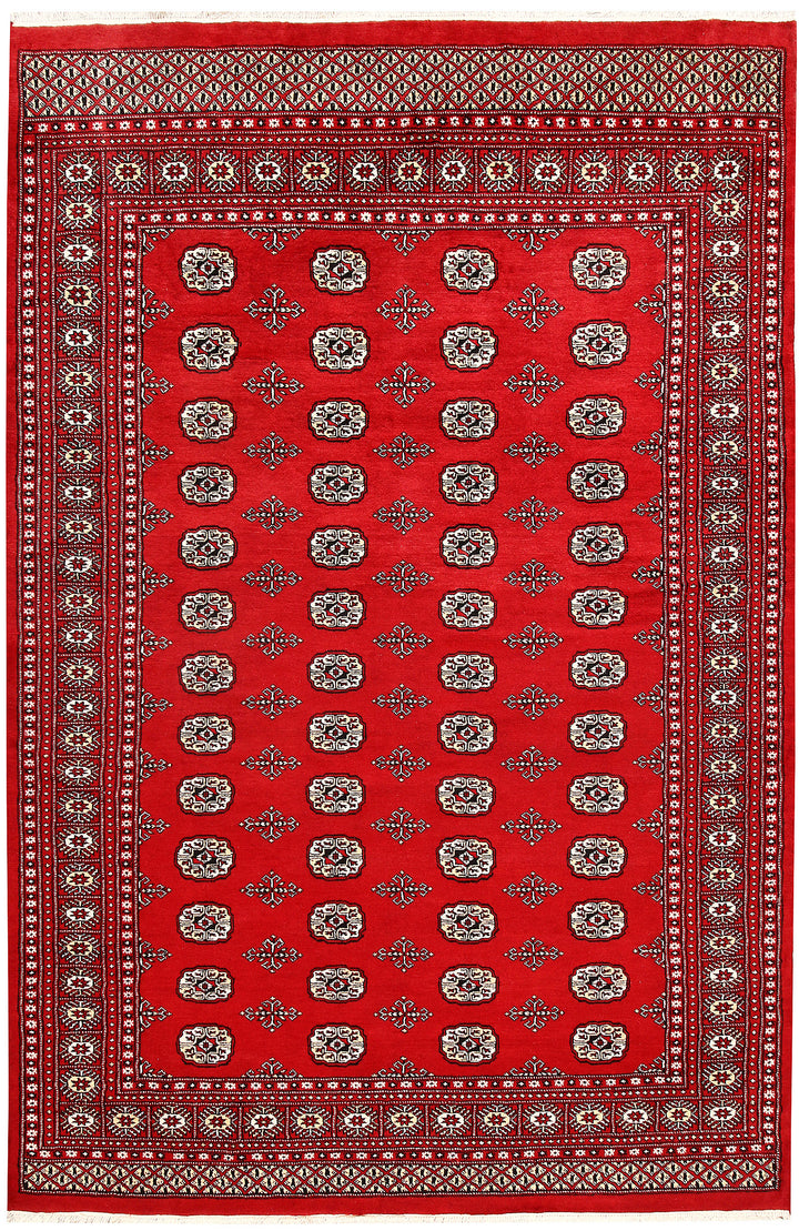 Red Bokhara 6'  1" x 9'  3" - No. QA93049