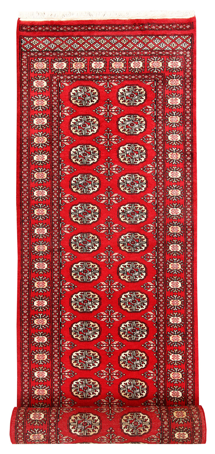 Red Bokhara 2' 7 x 12' 8 - No. 60075 - ALRUG Rug Store
