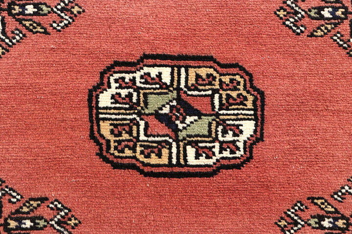 Salmon Bokhara 2' 7 x 14' 10 - No. 60078 - ALRUG Rug Store