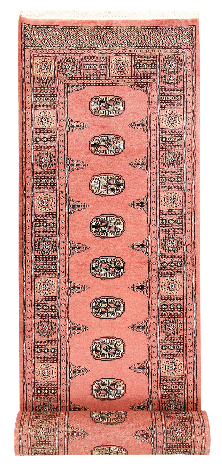 Salmon Bokhara 2' 7 x 13' 10 - No. 60080 - ALRUG Rug Store