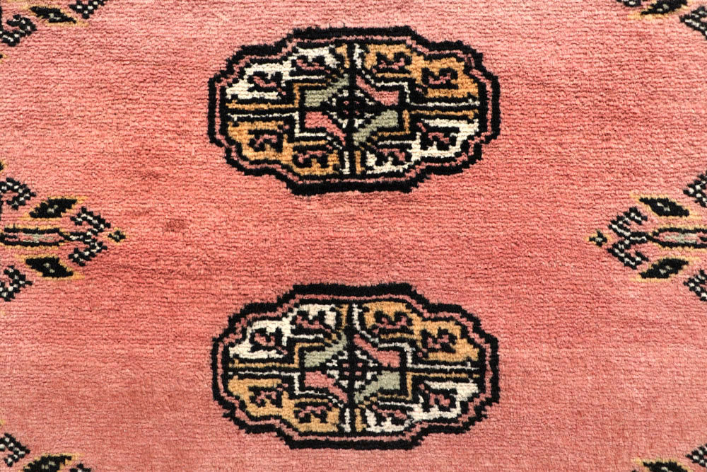 Salmon Bokhara 2' 7 x 13' 5 - No. 60081 - ALRUG Rug Store