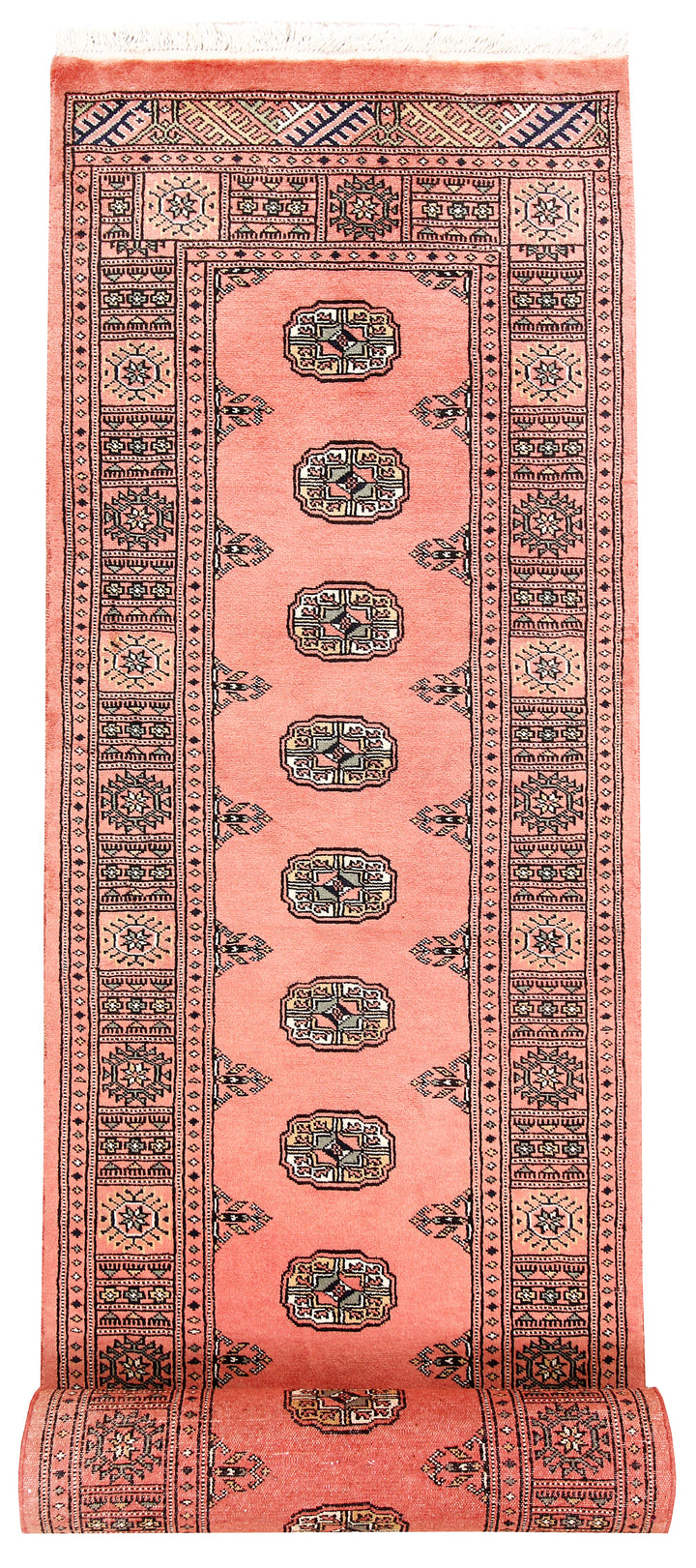 Salmon Bokhara 2' 6 x 13' 6 - No. 60082 - ALRUG Rug Store