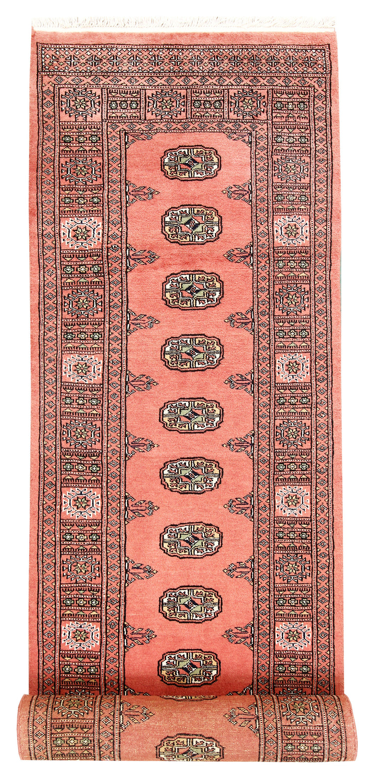 Salmon Bokhara 2' 7 x 13' 9 - No. 60083 - ALRUG Rug Store