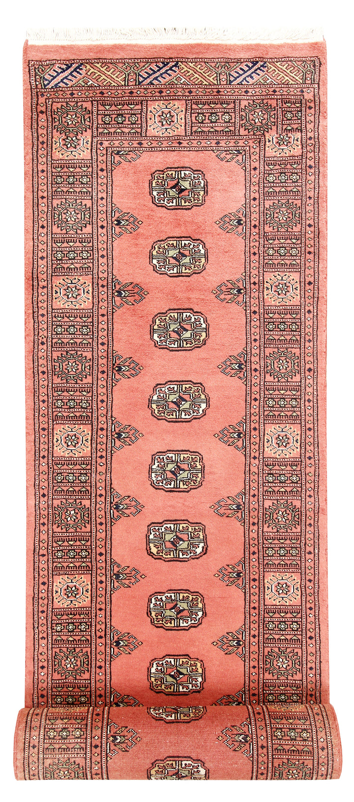 Salmon Bokhara 2' 6 x 13' 9 - No. 60085 - ALRUG Rug Store