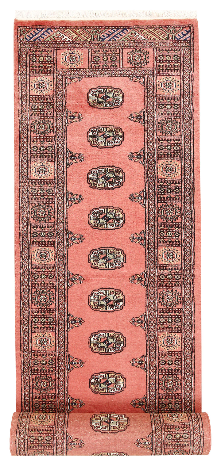 Salmon Bokhara 2' 7 x 13' 11 - No. 60087 - ALRUG Rug Store