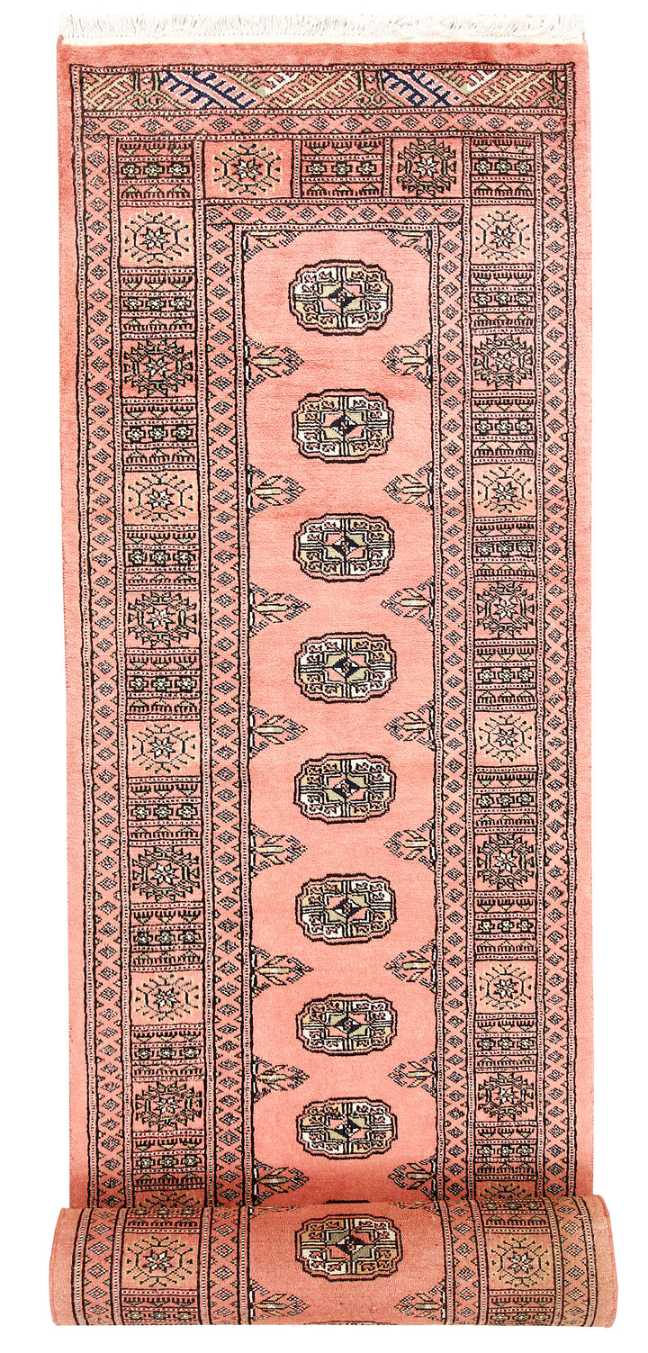 Salmon Bokhara 2' 7 x 13' 6 - No. 60088 - ALRUG Rug Store