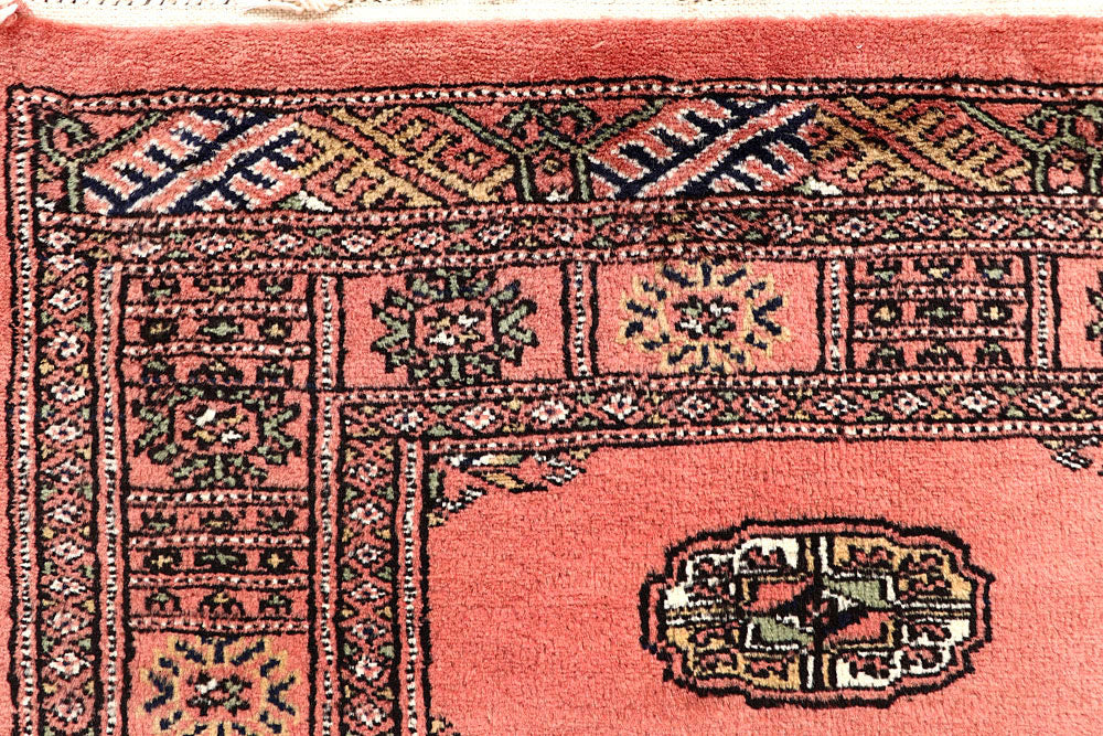 Salmon Bokhara 2' 7 x 13' 2 - No. 60089 - ALRUG Rug Store