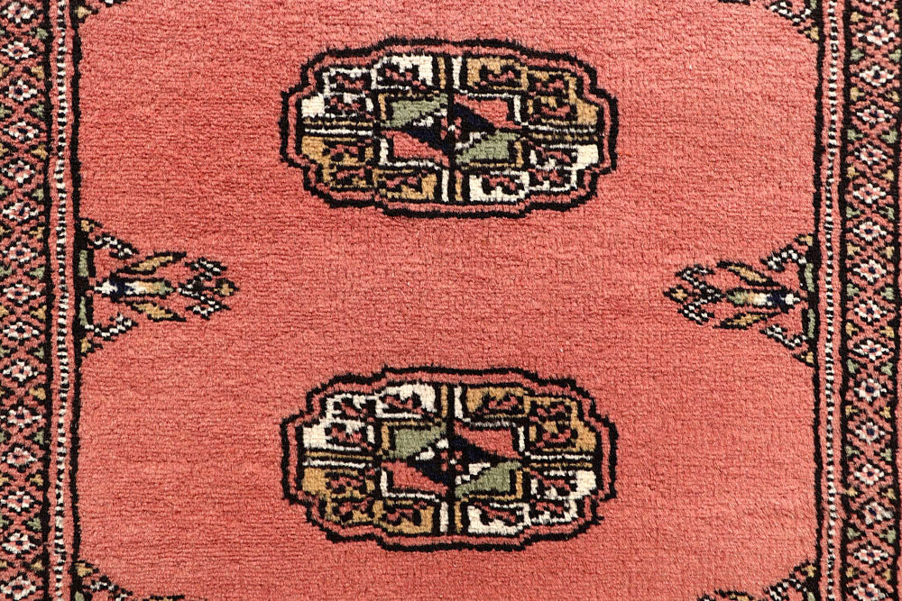 Salmon Bokhara 2' 7 x 13' 2 - No. 60089 - ALRUG Rug Store