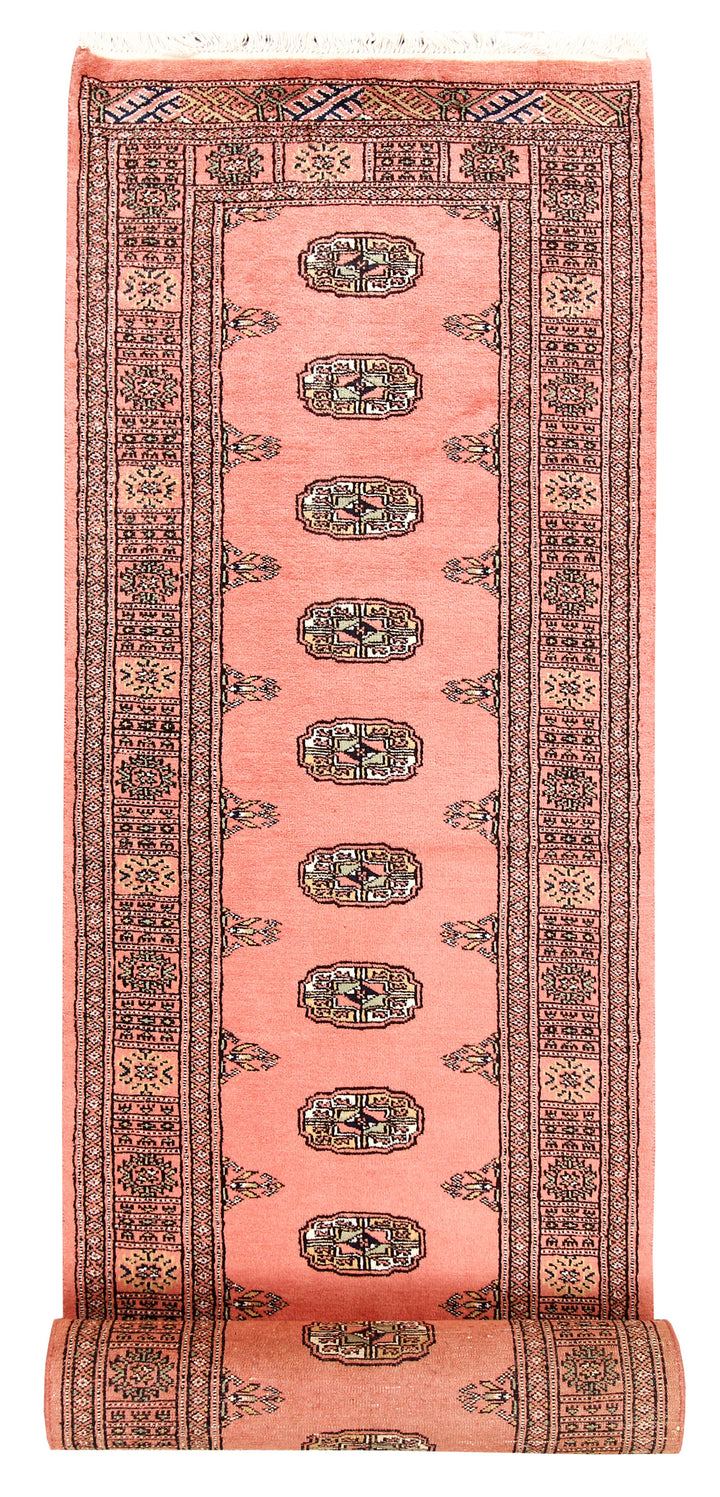 Salmon Bokhara 2' 7 x 13' 2 - No. 60089 - ALRUG Rug Store
