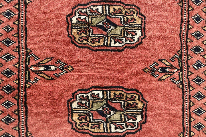 Salmon Bokhara 2' 7 x 14' 3 - No. 60092 - ALRUG Rug Store
