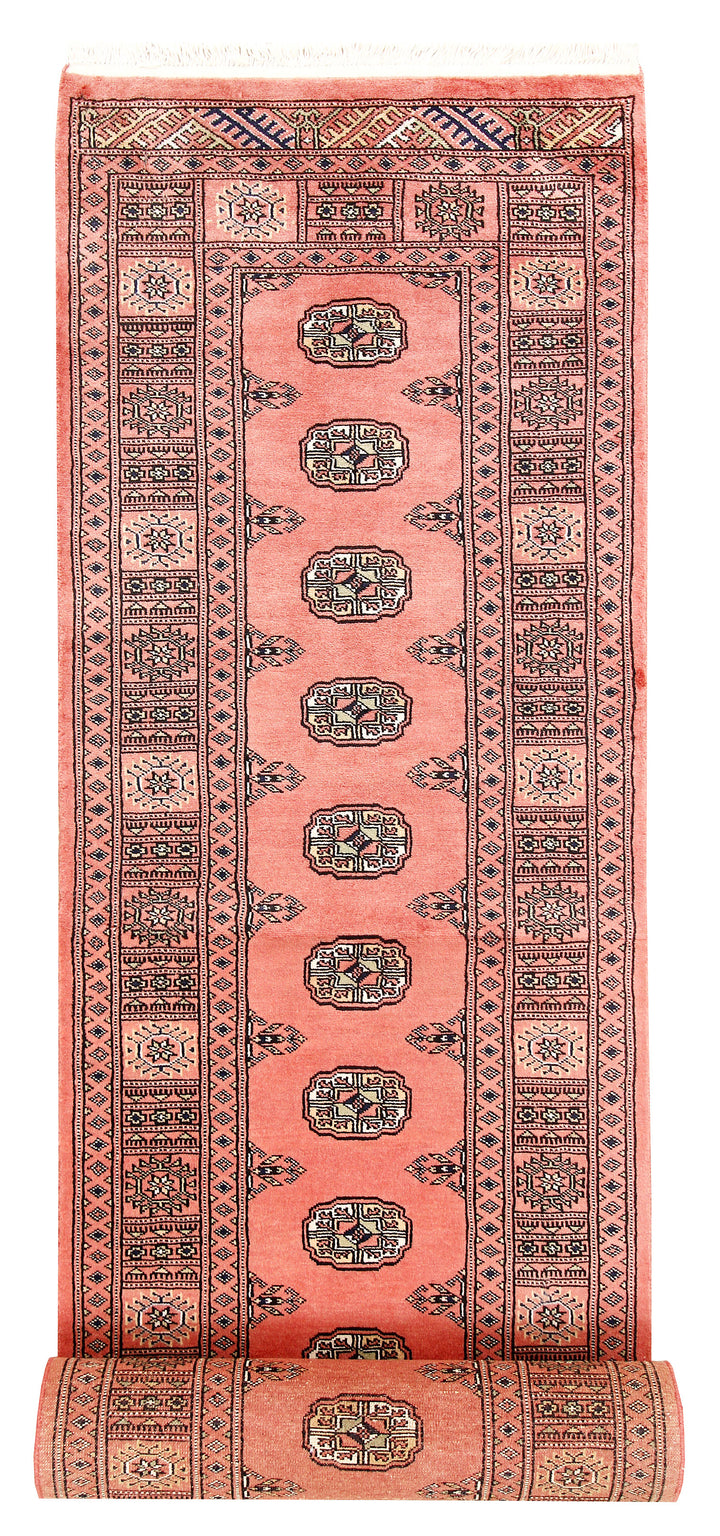 Salmon Bokhara 2' 6 x 13' 6 - No. 60094 - ALRUG Rug Store
