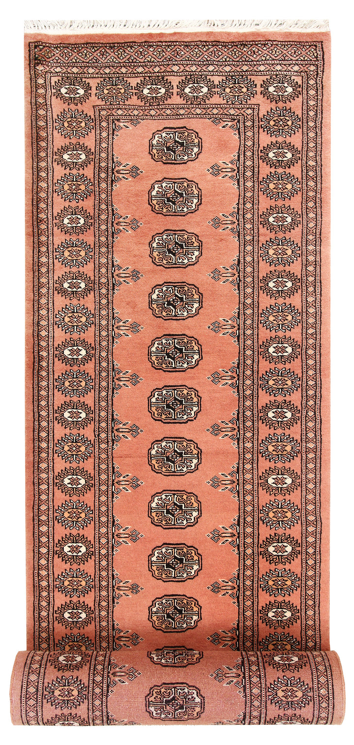 Salmon Bokhara 2' 9 x 14' 5 - No. 60097 - ALRUG Rug Store