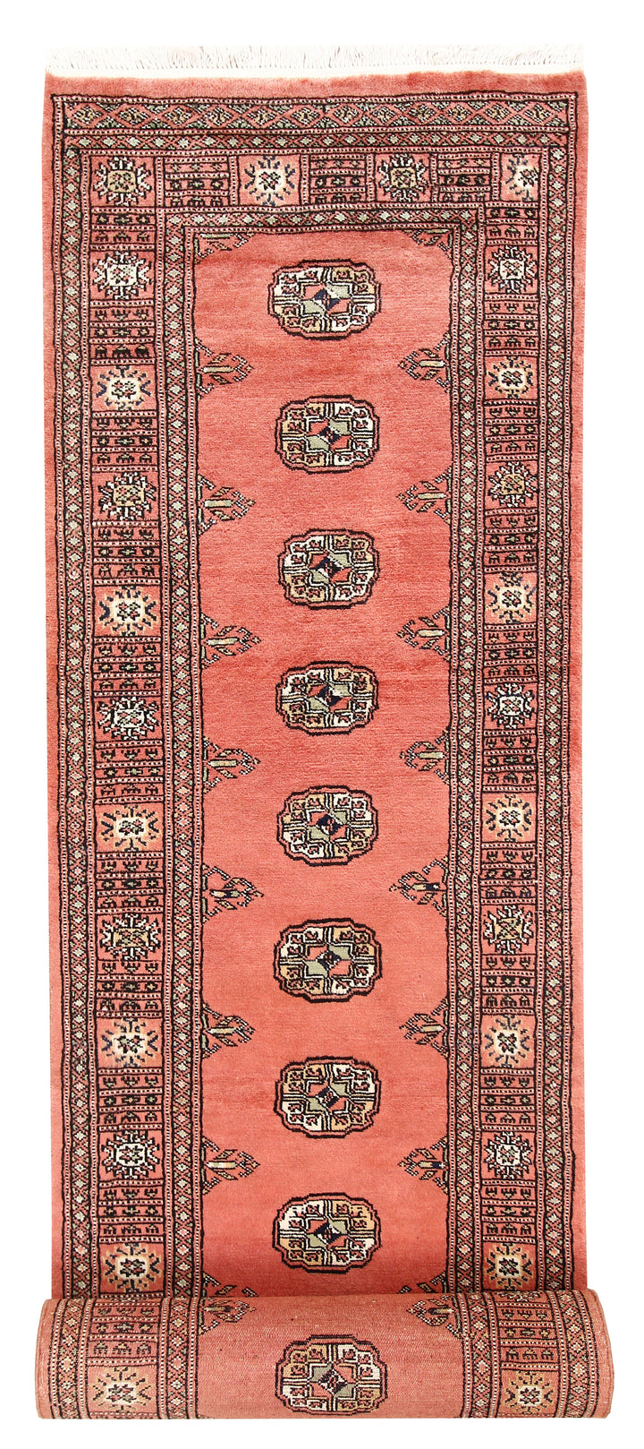 Salmon Bokhara 2' 6 x 13' 3 - No. 60100 - ALRUG Rug Store