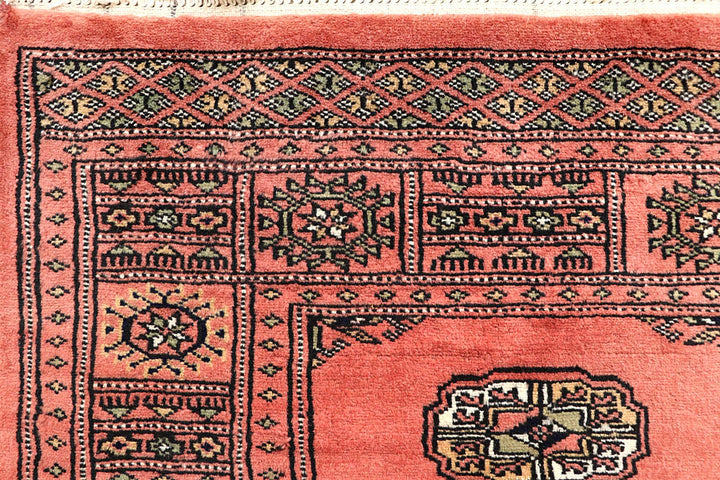 Salmon Bokhara 2' 7 x 14' 1 - No. 60101 - ALRUG Rug Store