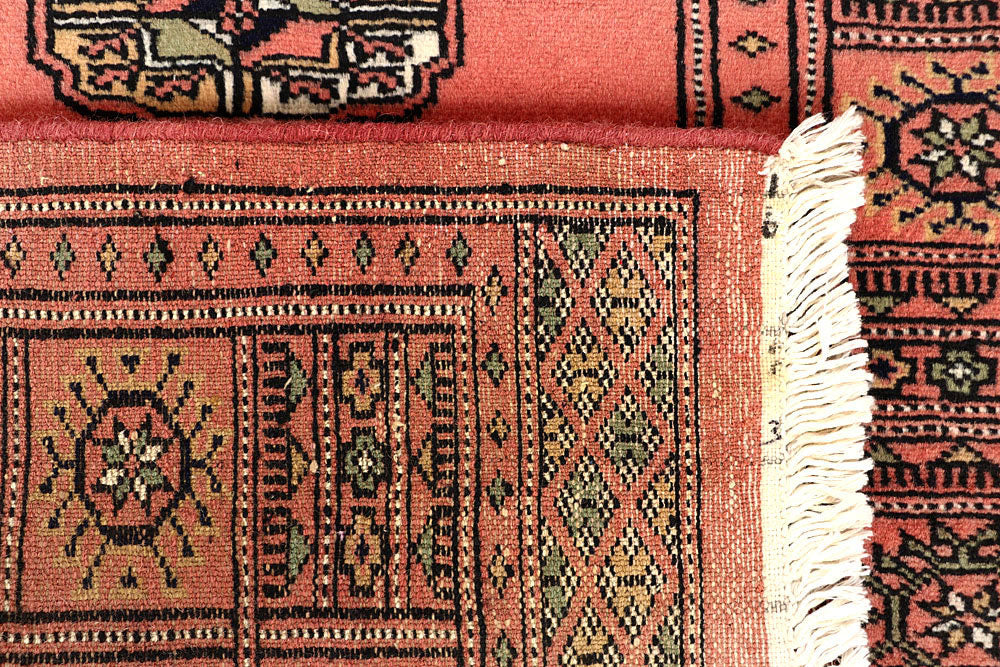 Salmon Bokhara 2' 7 x 14' 1 - No. 60101 - ALRUG Rug Store