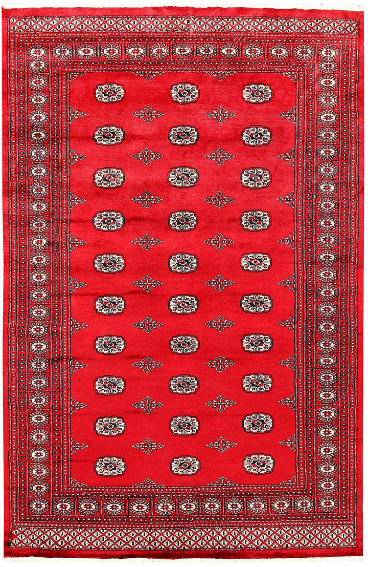 Crimson Bokhara 6' 1 x 9' 3 - No. 60103 - ALRUG Rug Store