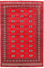 Crimson Bokhara 6'  1" x 9'  3" - No. QA88043