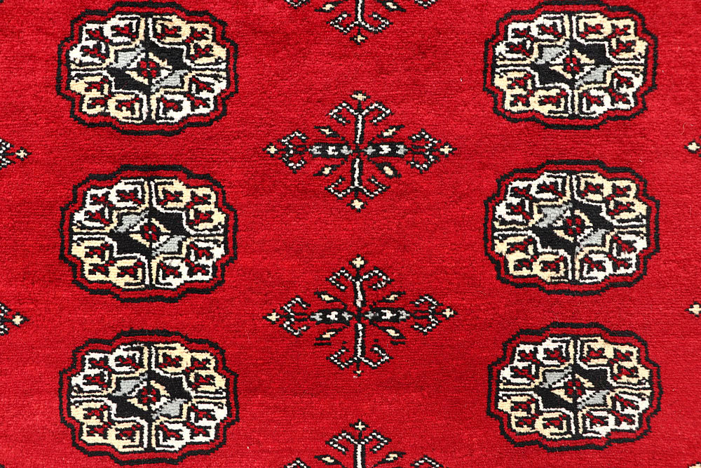 Red Bokhara 6' 1 x 8' 11 - No. 60123 - ALRUG Rug Store