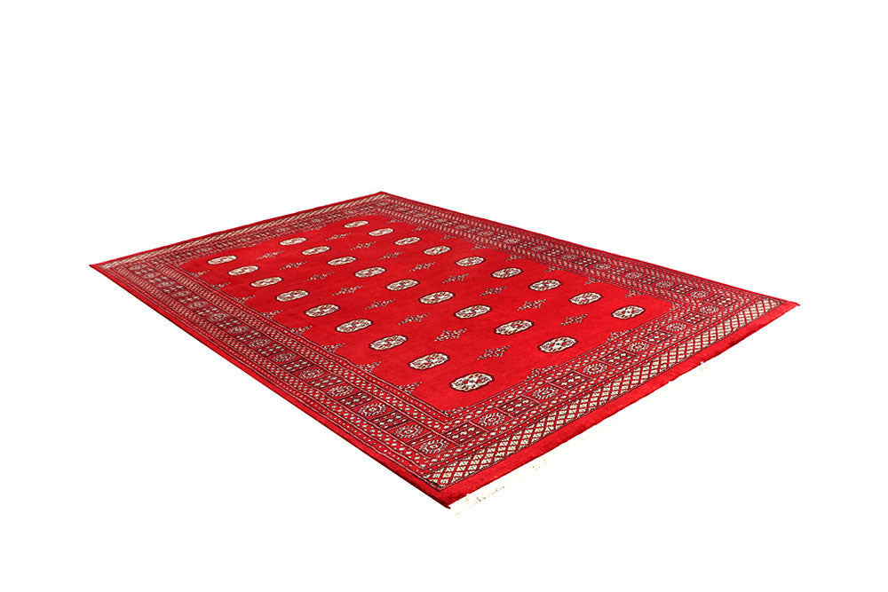 Red Bokhara 6' 3 x 9' 2 - No. 60138 - ALRUG Rug Store