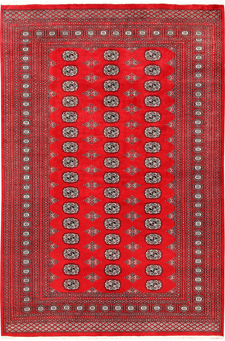 Red Bokhara 6' 4 x 9' 5 - No. 60141 - ALRUG Rug Store