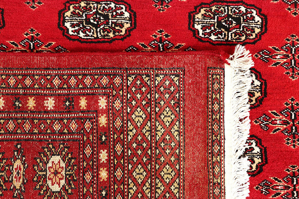 Crimson Bokhara 6' 5 x 8' 11 - No. 60142 - ALRUG Rug Store